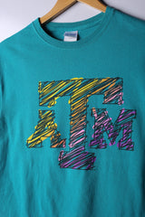 Vintage 90's Gildan Tee Aqua - Cotton