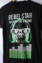 Vintage 90's Rebel Star Tee Black - Cotton