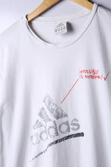 Vintage 90's Adidas Tee White - Cotton