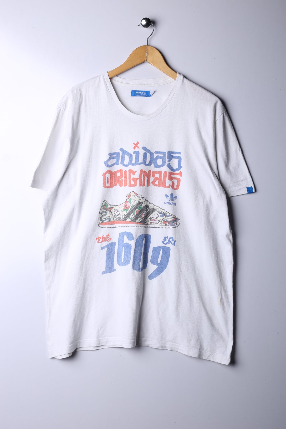 Vintage 90's Adidas Samba Tee White